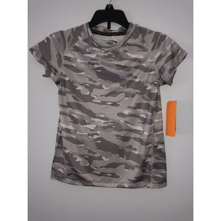 NWT! MTA Sport Active Short-sleeve Fast Dri Tee Shirt Boys Sz XS 5 Gray Camo