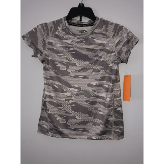 NWT! MTA Sport Active Short-sleeve Fast Dri Tee Shirt Boys Sz XS 5 Gray Camo