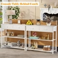 thumbnail image 2 of 30'' Entryway Table, White Console Table with Storage, Narrow Sofa Table with 2 Drawers and 2 Shelves for Hallway, Living Room, Bedroom, Foyer, Couch, Tv, 2 of 18