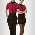 thumbnail image 5 of Yuangui Half-length Working Apron Waist Apron Short Serving Aprons with Pockets Waiter Waitress Workwear (Black Polyester Cotton Material), 5 of 11