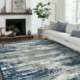 thumbnail image 3 of DEORAB 5X7 Area Rugs for Living Room, Large Modern Machine Washable Vintage Rugs Distressed Abstract Print Blue Throw Rug for Bedroom Aesthetic, Non Slip Ultra-thin Carpet with Gripper, 3 of 7