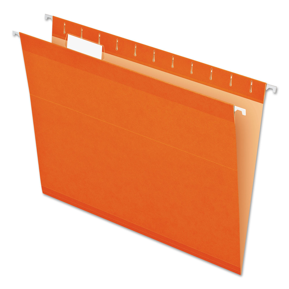 Pendaflex Reinforced Hanging Folders 1/5 Tab Letter Orange 25/Box