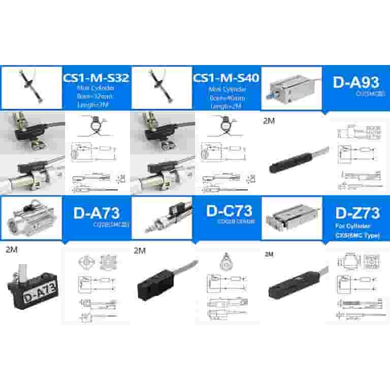 Sensore Magnetico Per Cilindri Pneumatici SMC D-A93 - Compatibile Con CDU, MHZ2, CXSM - Foto 7