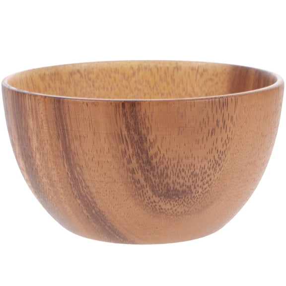 LOLIPPYY Wooden Round Vegetable Salad Bowl for Food Serving, Kitchen Bowl for Home Use, 1 Piece