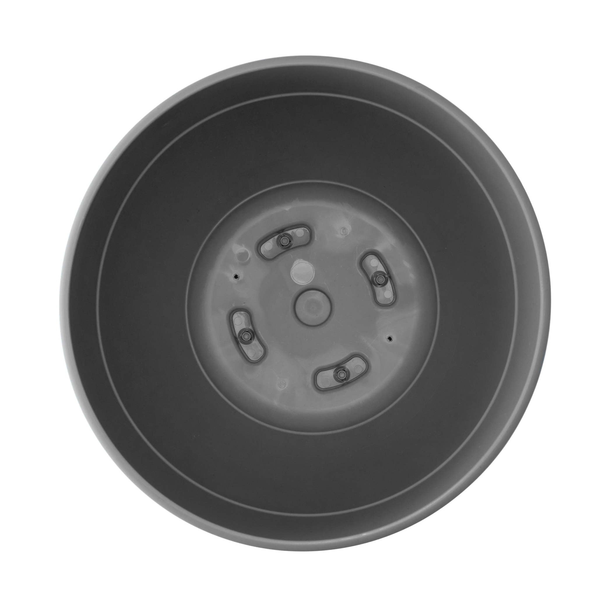 Bloem Dayton 6" Plastic Planter - 100% Recycled Plastic Indoor/Outdoor Garden Pot with Drainage Holes & Saucer Tray, Charcoal