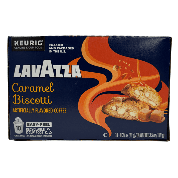Lavazza Caramel Biscotti K-Cup Coffee Pods, Medium Roast, 10 Count