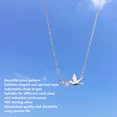 thumbnail image 2 of Silver Pendant Necklace Beautiful Elegant Adjustable Cute Dove Bird Pendant Necklace for Women Platinum, 2 of 7