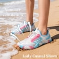 thumbnail image 3 of YOUYEDIAN Chaussures Aquatiques pour Femmes Été Pieds Nus Espadrilles de Plage à Enfiler Antidérapantes Randonnée Chaussures de Natation Natation Imperméables Chaussettes Aqua Chaussures (Bleu), 3 of 5