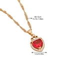 thumbnail image 3 of Jewelry VerPetridure Ladies Multicolor Love Necklace Crystal Clavicle Chain Pendant, 3 of 3