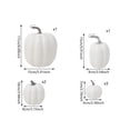 thumbnail image 3 of FEOLGEHLY Halloween Decorations, Mixed Size Artificial Foam Pumpkins Ornament Lot Color Choice Fake Pumpkin Set Seasonals Decor For Fall Harvests Halloween Table Arrangement (White), 3 of 6