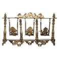 thumbnail image 4 of Brass World Brass Laxmi Ganesha Saraswati Sitting on Idol On Jhula Swing Home Office Success Entrance Decor Diwali Pooja Good Luck Gift 23 Inch, 4 of 4