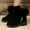 Black, variant on Aueoeo Womens Winter Boots Furs Snow Boots Ankle Booties Fuzzy Warm Low Heel Suede Short Boots With Side Zipper Black