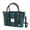 Dark Green, Black, variant on Harris Tweed Wool 'Brora' Small Tote Handbag for Women, Adjustable Shoulder Strap, Made in Scotland, Moss Green