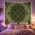 thumbnail image 2 of Floral Garden Mandala with Dominates Concentric Layers, Nostalgic Vintage for Botanical Art Lovers, Wall Decor, Valentine'S Day Gift, Tapestry Wall Hanging for Dorm and Living Room, 2 of 7