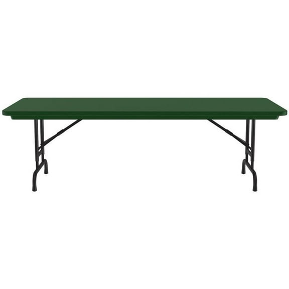 UrbanPro 22-32" Adjustable Height Plastic Resin/Metal Folding Table in Green