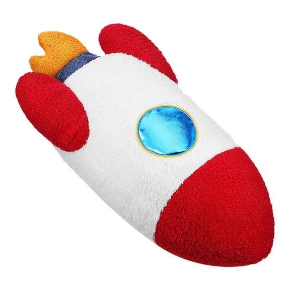 GAXIRE Cute Rocket Ship Decor Multi Plush Fabric Decorative Piece 1Pcs