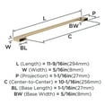 thumbnail image 4 of Amerock Cityscape 10-1/16 inch (256mm) Center-to-Center Champagne Bronze Cabinet Pull - 10 Pack, 4 of 5