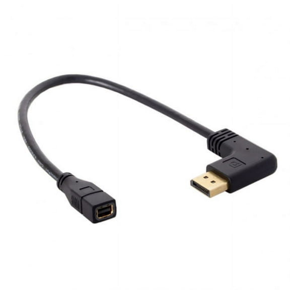 Chenyang CY Left Angled DP DisplayPort 90 Degree to Mini DP DisplayPort Female Cable for Displays Monitors Cable