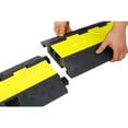 thumbnail image 3 of YYAo Cable Protector Ramp, 2 Channels Speed Bump Hump, Rubber Modular Speed Bump Rated 11000 Lbs Load Capacity,3 Packs, 3 of 12
