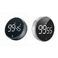thumbnail image 2 of Round Rotary Digital Timer Stopwatch LED 99 Minutes 59 Seconds Studying Meditation Countdown Alarm 3 Level Volume Kitchen Gadget, 2 of 9