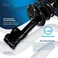thumbnail image 4 of Detroit Axle - 4pc Struts for 1993-2002 Toyota Corolla 1998-2002 Chevy Prizm 1993-1997 Geo Prizm, 4 Front Rear Struts with Coil Spring Assembly Replacement, 4 of 8