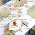 thumbnail image 5 of Manteles individuales decorativos con forma de hoja de ginkgo dorada, manteles individuales de PVC huecos, 5 of 5