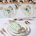 thumbnail image 3 of Eucalyptus Trucks Cloth Napkins, Spring Farmhouse Floral Sage Green Plaid Washable and Reusable Dinner Napkins Set of 4, Table Napkin for Kitchen Party Birthday Wedding Hotel Housewarming 20"x20", 3 of 9