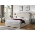 thumbnail image 3 of Fabric Upholstered Full Bed, Beige, 3 of 4