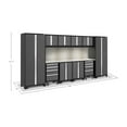 thumbnail image 5 of NewAge Products Bold Series Gray 12 Piece Cabinet Set, Heavy Duty 24-Gauge Steel Garage Storage System, Slatwall / LED Lights Included, 5 of 13