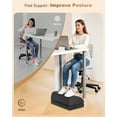 thumbnail image 2 of Foot Rest for Under Desk at Work, Heated Foot Stool with Vibration Massage, Adjustable Height Memory Foam Foot Stool,2 Heat Levels Ergonomic Desk Footrest, 2 of 6