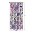 thumbnail image 5 of Purple Gothic Cat Crystal Pattern Shower Curtain 36"x72" ,Bathroom Decorative Shower Curtains Set with 12 Hooks,Modern Waterproof Washable Shower Curtain, 5 of 6