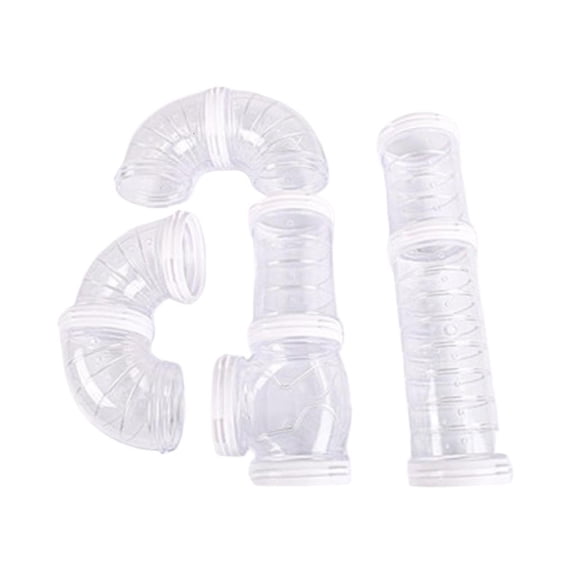 Yammee Clear Tunnel Tube Track Clear DIY Toy for Small Animal Mouse Tube Hamster Rabbits Excercise Cage Tunnel