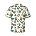 thumbnail image 3 of Uemuo Cute Bunny Printed Regular Fit Short Sleeve Casual Hawaiian Shirt for Men,Aloha shirt,Tropical shirt,Floral print shirt,Vacation Beach shirt-XX-Large, 3 of 9