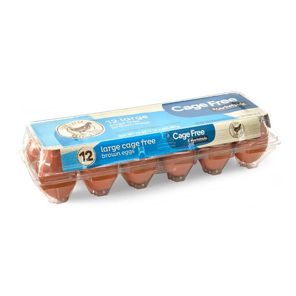 Marketside Large Cage-Free Brown Eggs, 12 Count