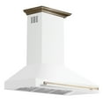 thumbnail image 2 of Forno Aria 48 Inch Wall-Mounted Range Hood in White, 2 of 5