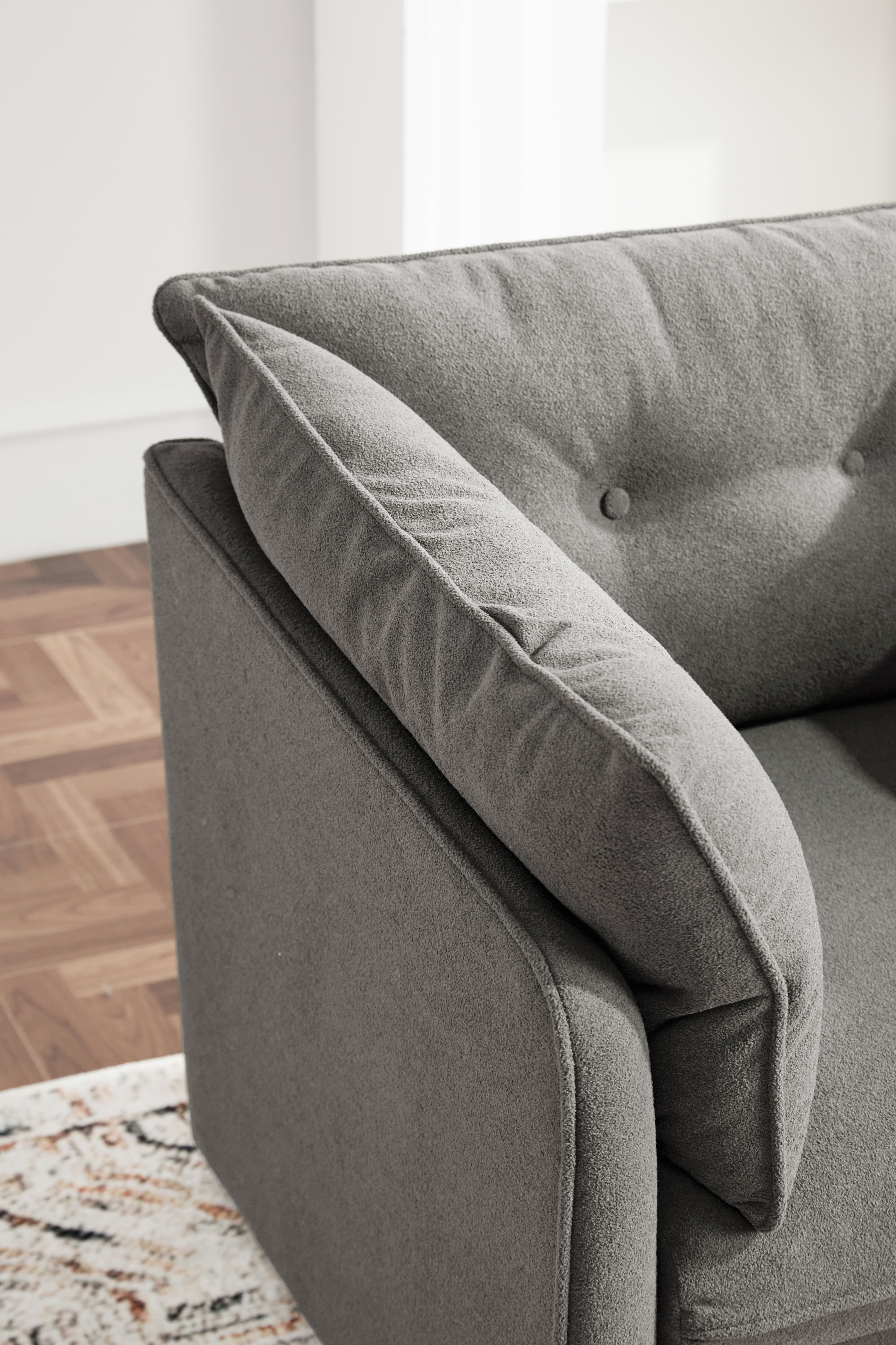 MAYEERTY Modern Style Chenille Oversized Accent Armchair for Living Room, Bedroom, Gray