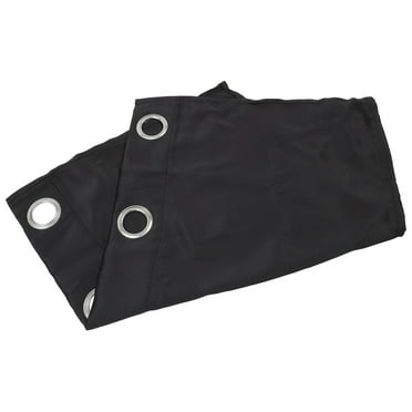 Omeite Solid color blackout short curtains black (74*46)