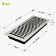 thumbnail image 2 of Naiture Louvered Floor Register, Contemporary Style Stainless Steel with Damper or Lever, Duct Size 6" X 14" (Overall Size 6-7/8" X 15-5/8"), Brushed Nickel Finish, 2 of 9