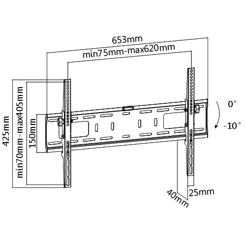 Heavy-Duty Tilt TV Wall Mount: 37"-70" Screens