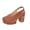 Brown, variant on Khaki Ladies High Heel Closed Toe Sandals With Chunky Sole And Platform For Casual Spring Outings