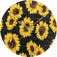 thumbnail image 5 of Dreamtimes Round Digital Clock Sunflowers Black Creative Decorative Quiet Not Ticking Clock,Bedroom Living Room Bathroom Kitchen Office Wall Ornament, 10In, 5 of 7