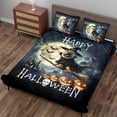 thumbnail image 3 of Happy Halloween Chinese Shar-Pei Witch Pumpkins Bats Quilt Bedding Set Dog Lover 1 Blanket Bed Cover 2 Pillowcases - 13012, 3 of 5