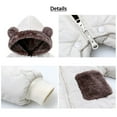 thumbnail image 4 of Infant Snowsuit Cute Long Sleeve Winter Romper with Bear Ears Hood Infant Winter Coat Boys Girls Down Jacket 3-6 Months, 4 of 7