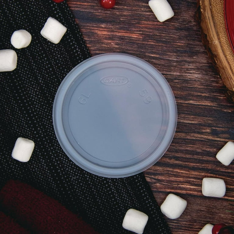 Non-Vented Cup Lids, Fits 6 oz Cups, 2, 3.5, 4 oz Food Containers, Translucent, 1,000/Carton Non-Vented Cup Lids, Fits 6 oz Cups, 2, 3.5, 4 oz Food Containers, Translucent, 1,000/Carton