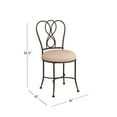 thumbnail image 3 of Hillsdale Furniture Christina Metal Vanity Stool, Bronze, 3 of 15