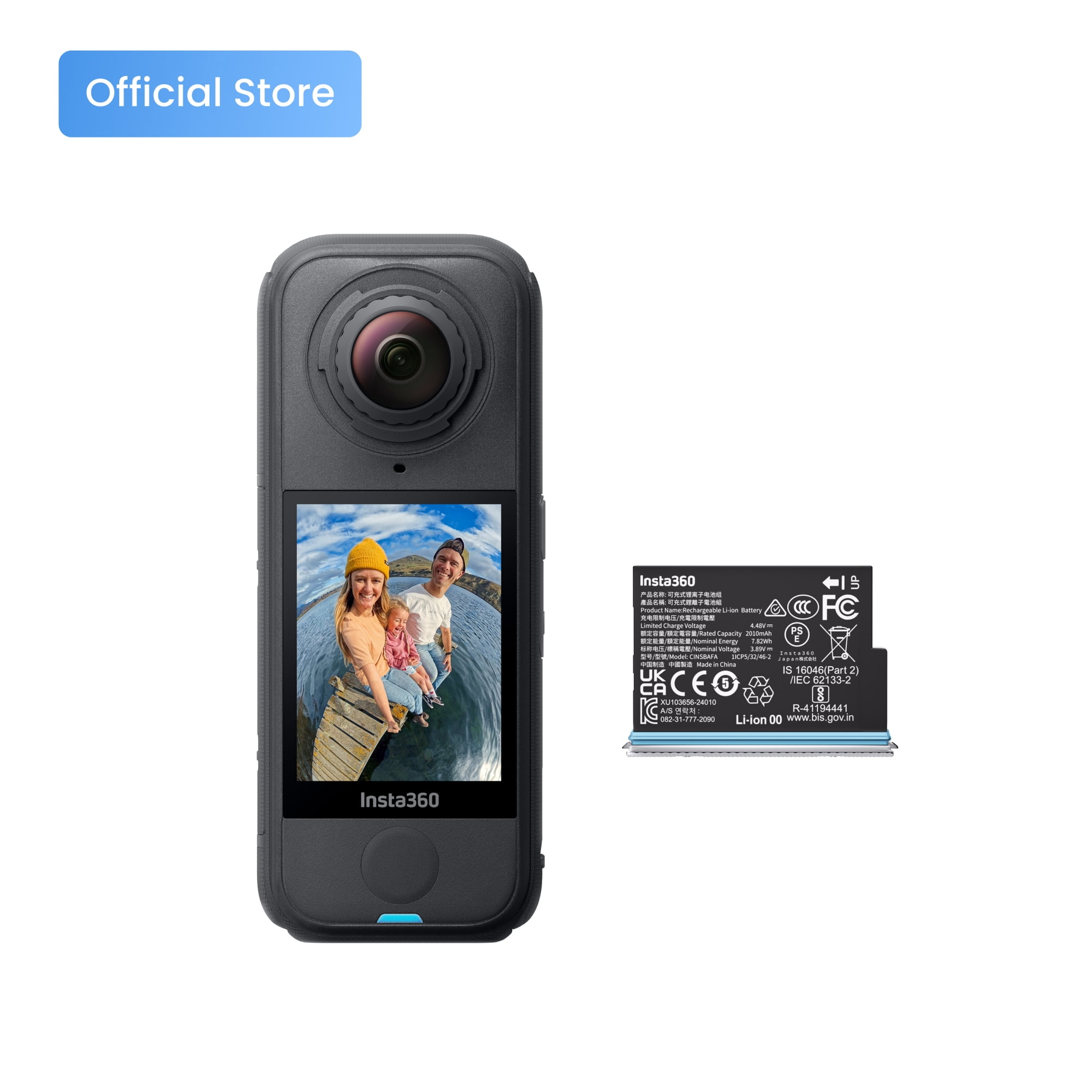 Insta360 X4 Air - Lightweight 165g 8K 360 Camera, Invisible Selfie Stick Effect, Replaceable Lenses, Shoot First & Frame Later, Built-in Wind Guard
