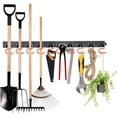 thumbnail image 1 of Heavy-Duty ABS Material Adjustable Storage System, Wall Mounted Hooks for Garage Organization, Tool Organizer with Non-Slip Coating, Load Capacity Up To 15Lbs Per Hook,, 1 of 5