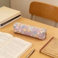 thumbnail image 5 of Cute Heart Pattern Pencil Pouch, Soft Fabric Pencil Case, Large Capacity Portable Storage Pouch, Smooth Zipper Closure for Office Study and Daily Commute, 5 of 6