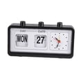 thumbnail image 4 of ADDHAT Clock Home Use Black Plastic 1Pcs 7.9X3.7X1.8In, 4 of 8