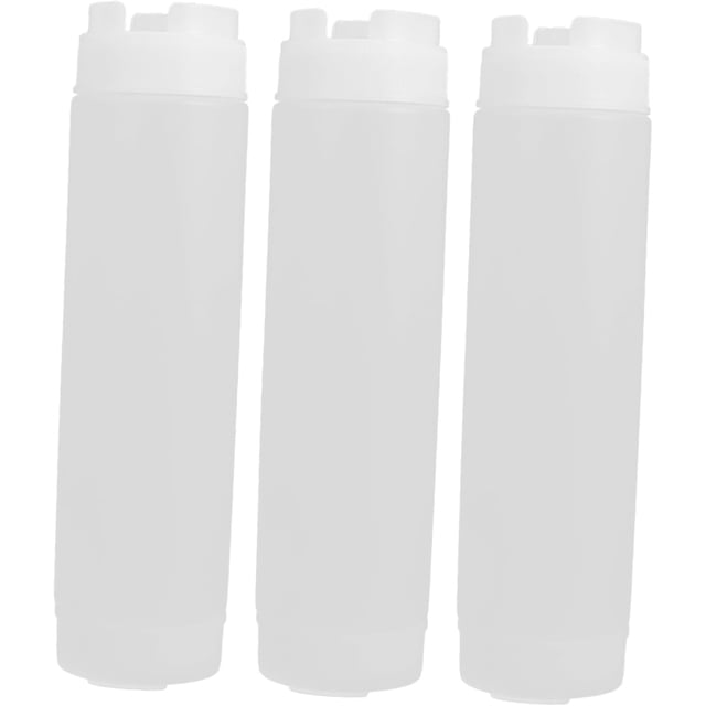 Botellas Exprimibles Para Salsas 3piezas 480ml Dispensador De Condimentos Invertido Botellas Rellenables Para Ketchup y Aderezos Diseño y Funcionalidad De Exprimido